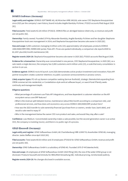 Acquisition shortlist page